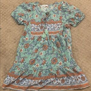 Miss Sparkling S NWT  Dress in Green and Orange